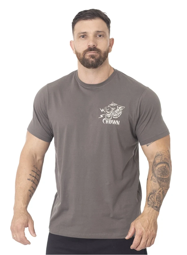 Camiseta  Crown Training Tigre  Grafite 