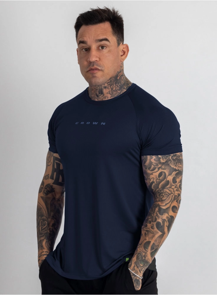 Camiseta Crown Dry Fit Confort Neutral Azul Marinho Camiseta Crown Dry Fit Confort Neutral Azul Marinho