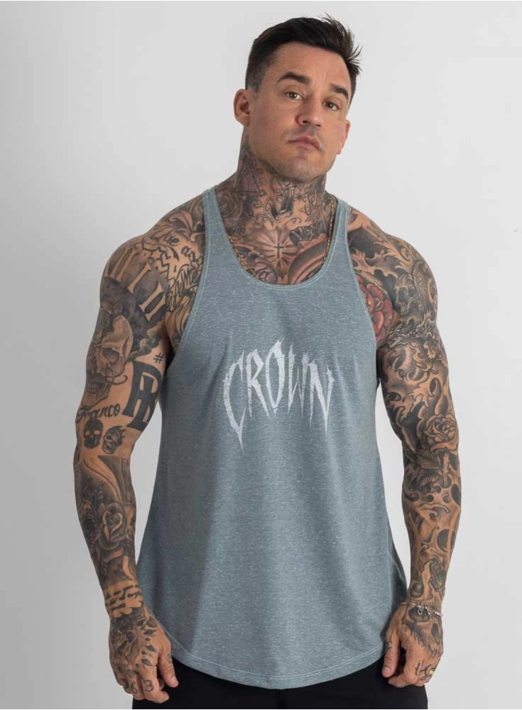 Regata Cavada Crown Beast Mescla Verde Acinzentado 