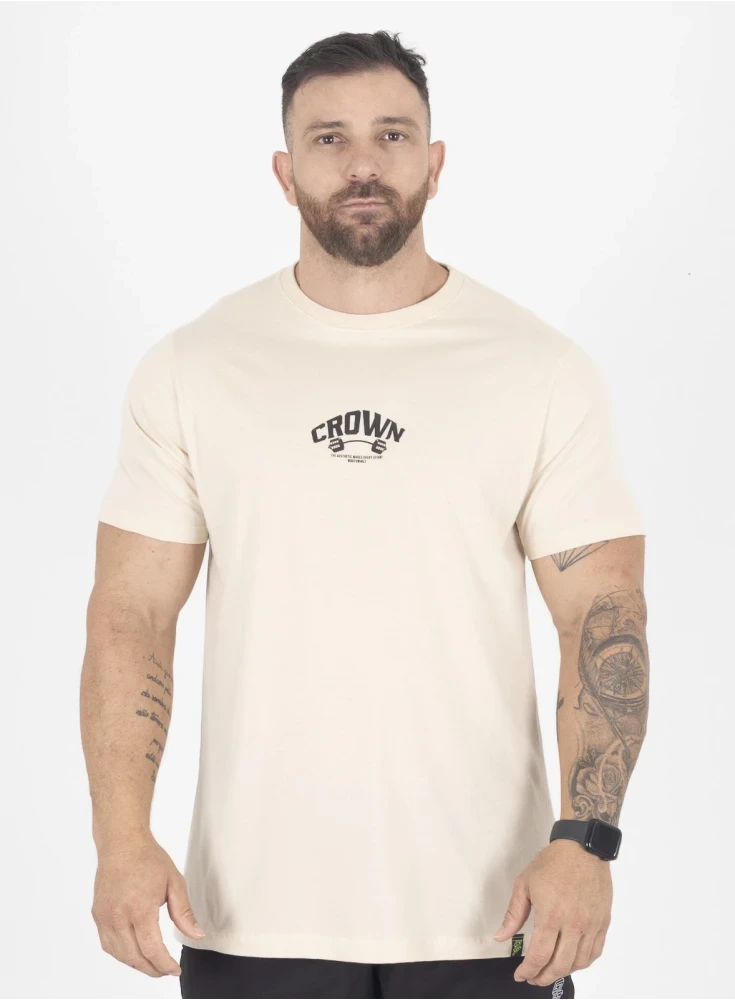 Camiseta Crown Training Dumbbell Creme Camiseta Crown Training Dumbbell Creme