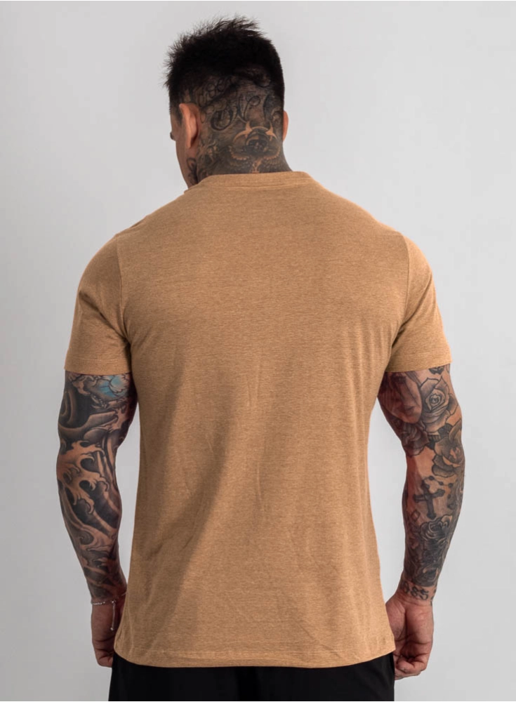 Camiseta Crown Training Minimalist Mescla Caramelo Camiseta Crown Training Minimalist Mescla Caramelo