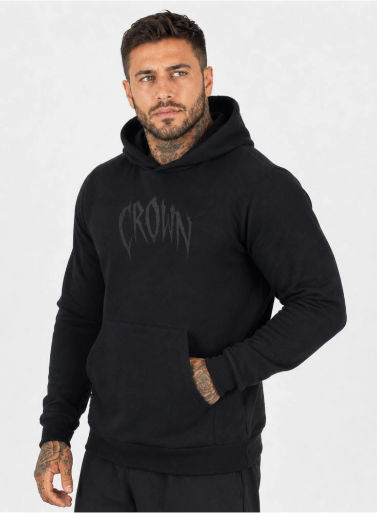 Moletom Crown Capuz Beast Preto Moletom Crown Capuz Beast Preto