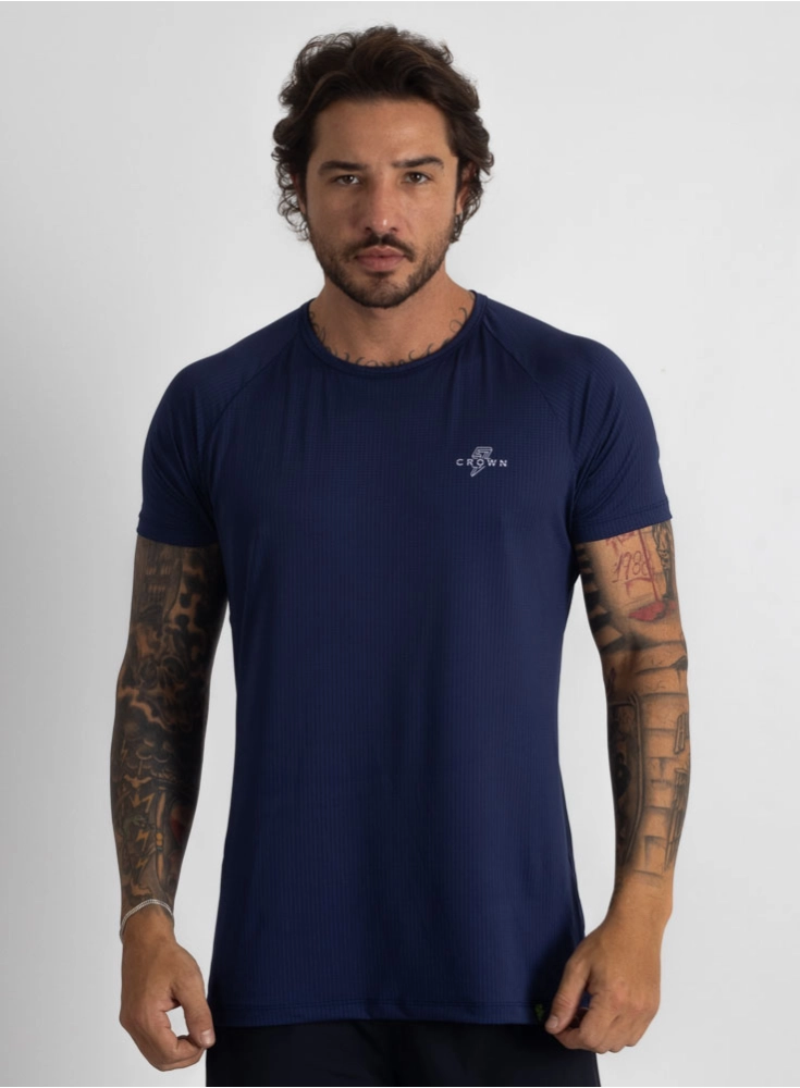 Camiseta Crown Dry Fit ice Blaze Reps Azul Marinho
