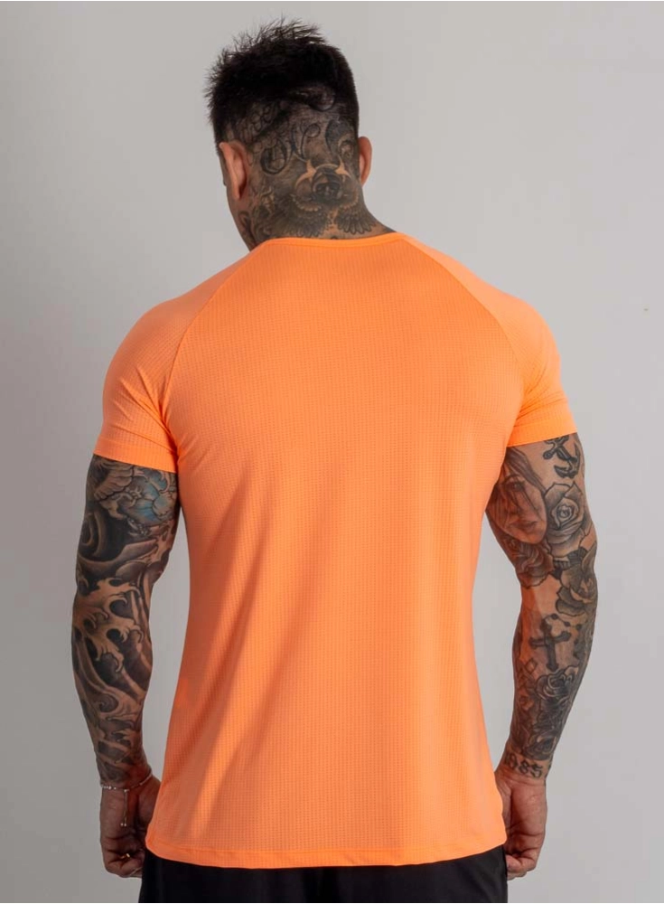 Camiseta Crown Dry Fit ice Elemental Laranja Neon