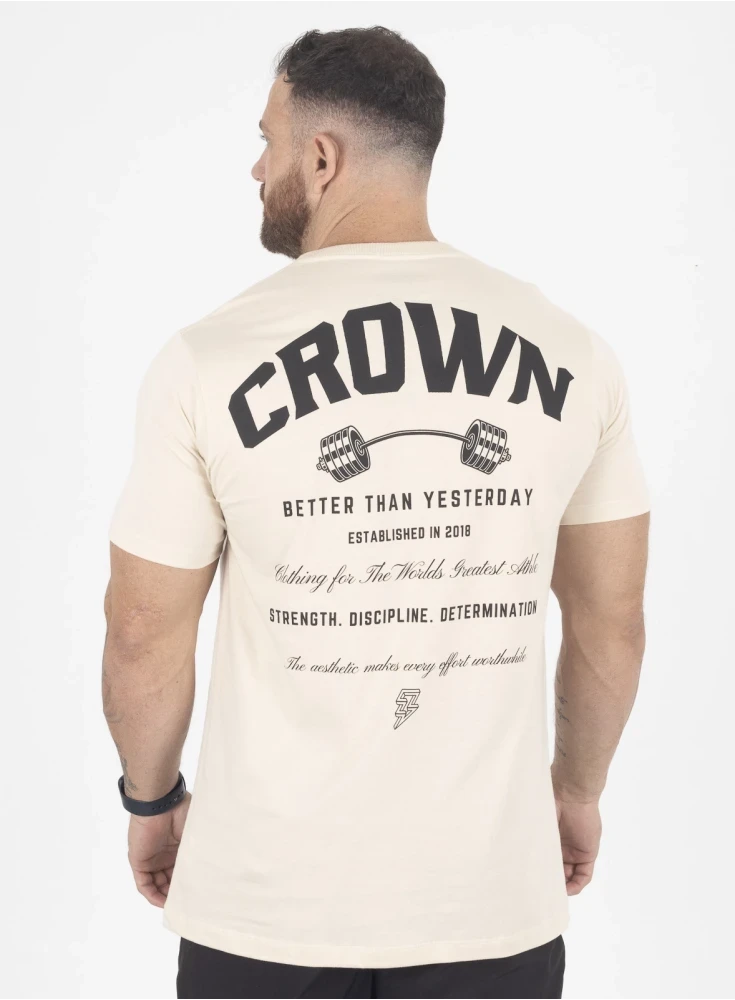 Camiseta Crown Training Dumbbell Creme Camiseta Crown Training Dumbbell Creme