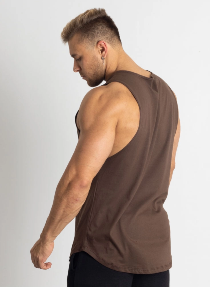 Regata Crown Tank Graffs Marrom Taupê Regata Crown Tank Graffs Marrom Taupê