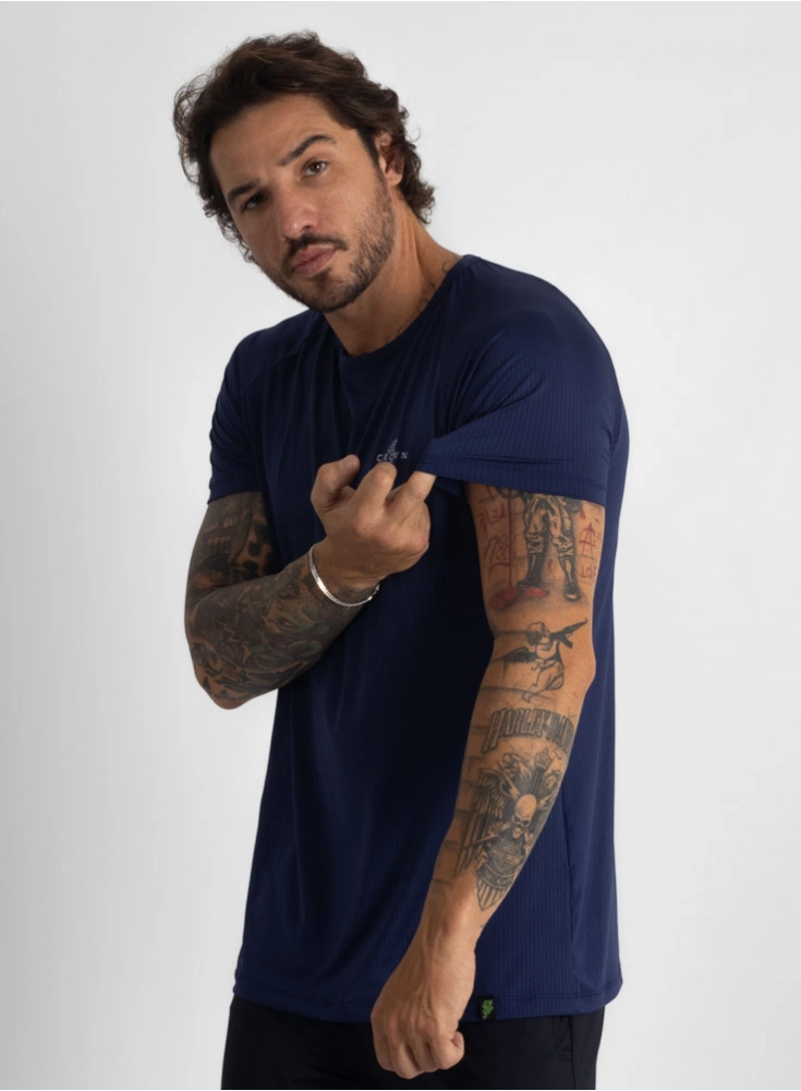 Camiseta Crown Dry Fit ice Blaze Reps Azul Marinho