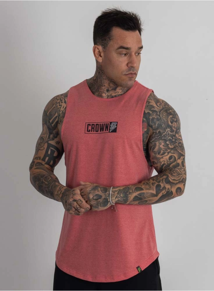 Regata Crown Tank Block Mescla Vermelho