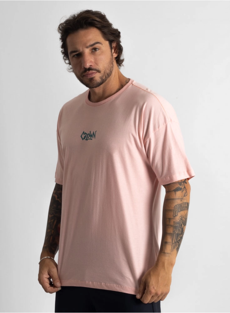 Camiseta Crown Over Graffs Rosa