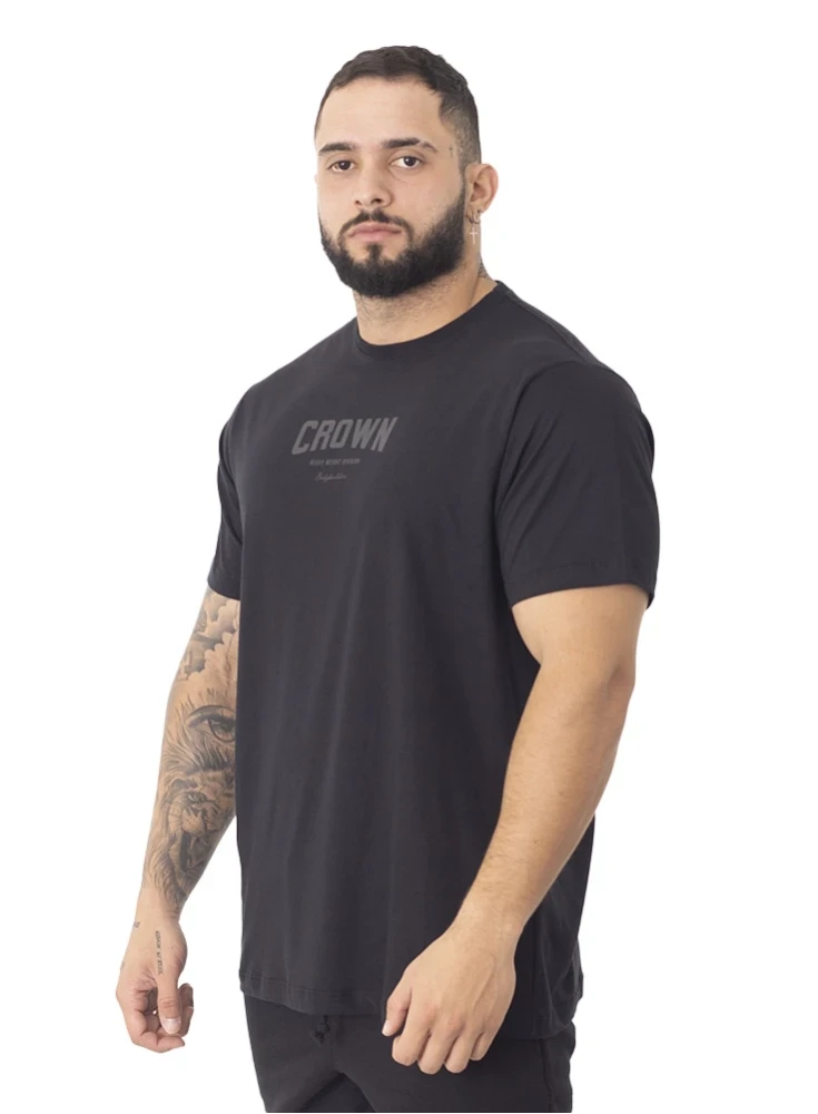 Camiseta Crown Training Bodybuilder  Preto 