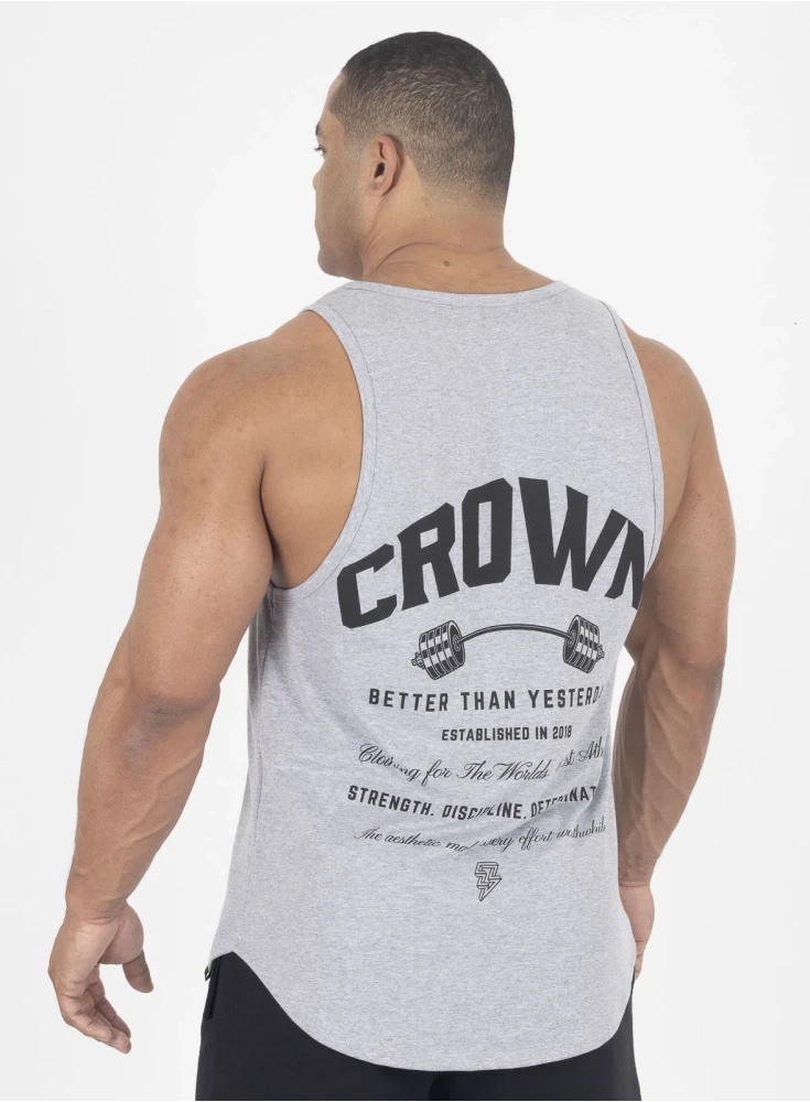 Regata Masculina Cinza Dumbbell Crown Training 