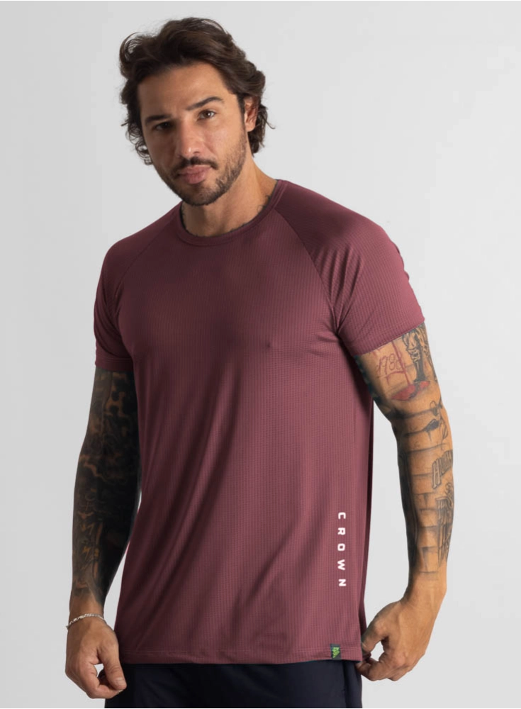 Camiseta Crown Dry Fit ice Elemental Bordô Camiseta Crown Dry Fit ice Elemental Bordô