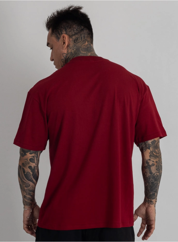 Camiseta Oversized HardLine Bordô