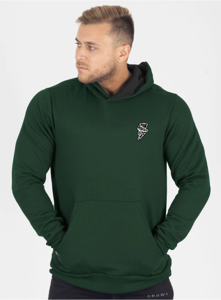 Moletom Crown Capuz Viciado Verde Escuro
