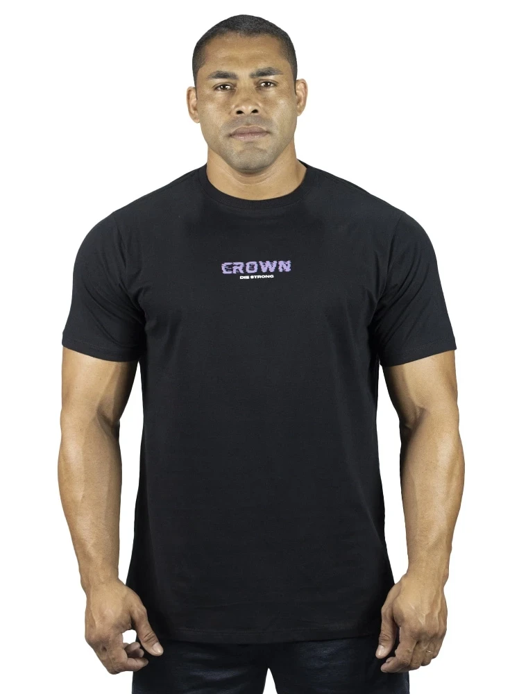 Camiseta Crown Training Trad Preta Strong
