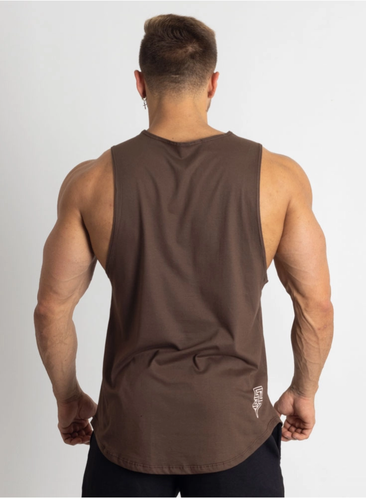 Regata Crown Tank Graffs Marrom Taupê Regata Crown Tank Graffs Marrom Taupê