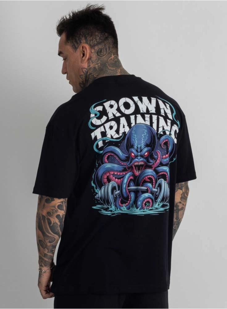 Camiseta Oversized Monster Kraken Preta Camiseta Oversized Monster Kraken Preta