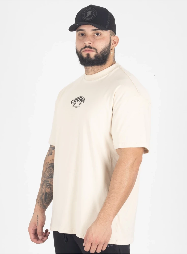 Camiseta Oversized Dumbbell  Creme 