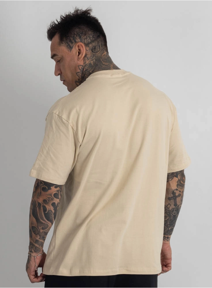 Camiseta Oversized Logo Creme Camiseta Oversized Logo Creme