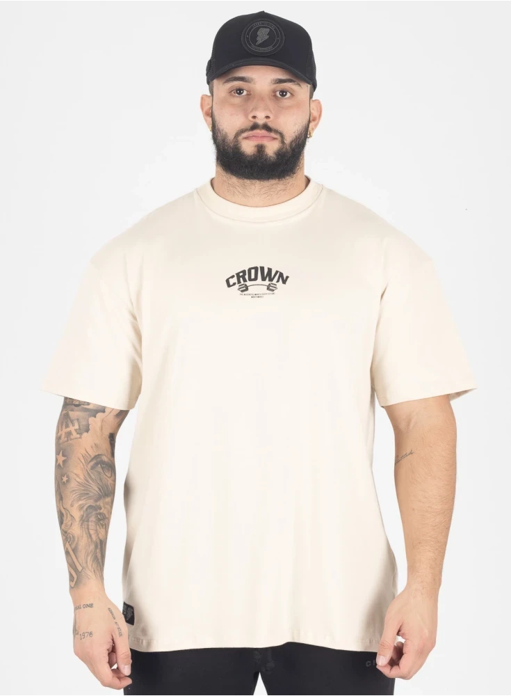 Camiseta Oversized Dumbbell  Creme 