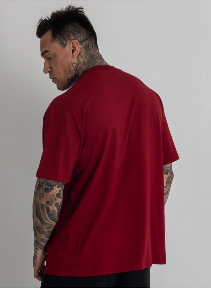 Camiseta Oversized HardLine Bordô