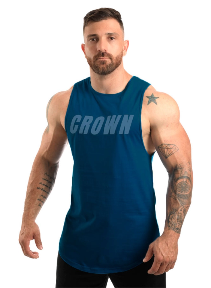 Regata Crown Tank Performance Azul Marinho