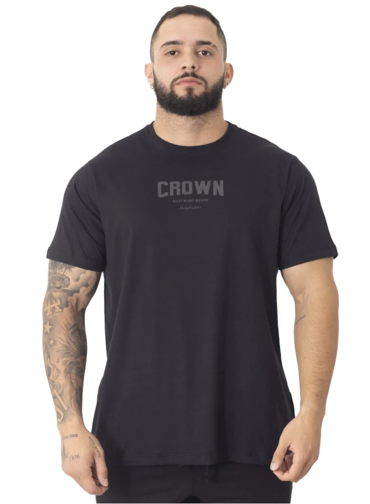 Camiseta Crown Training Bodybuilder  Preto 