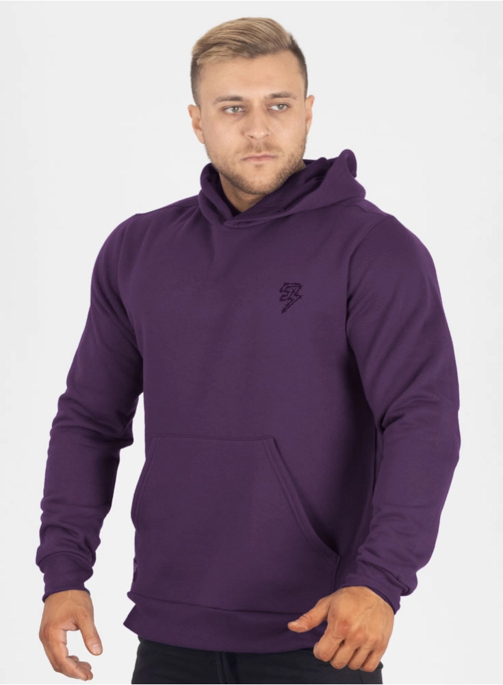 Moletom Crown Capuz Farpado Roxo