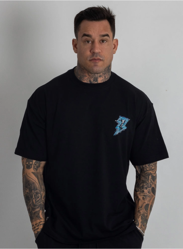 Camiseta Oversized Deuses Zeus Preta