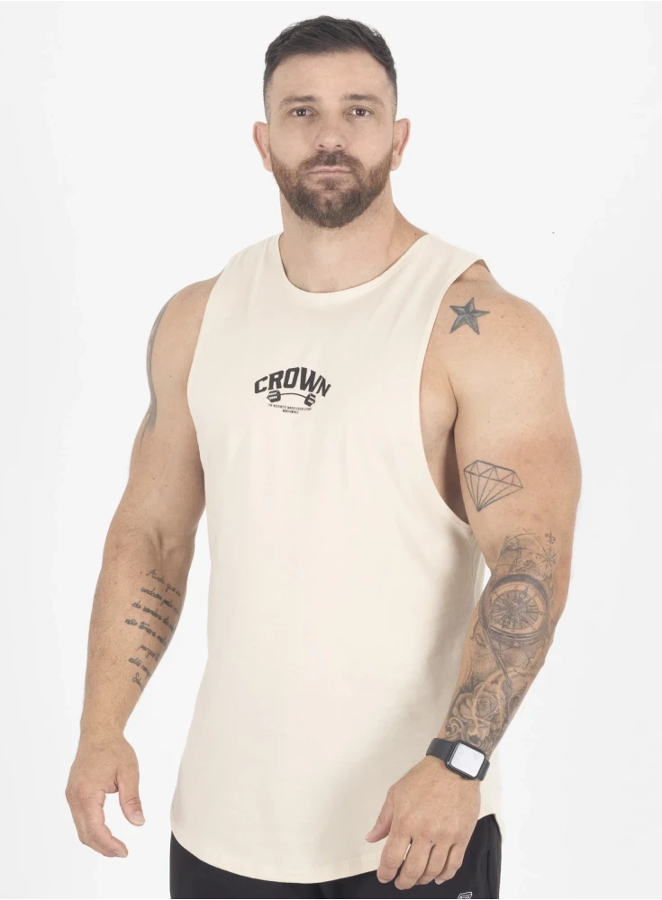 Regata Crown Tank Dumbbell  Creme 