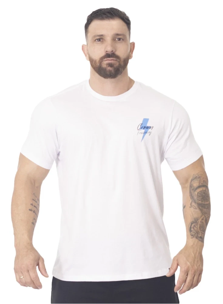 Camiseta Crown Training Raio  Branco 