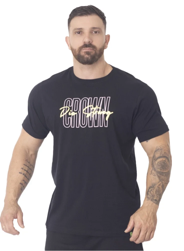 Camiseta Crown Training  Strong  Preto 