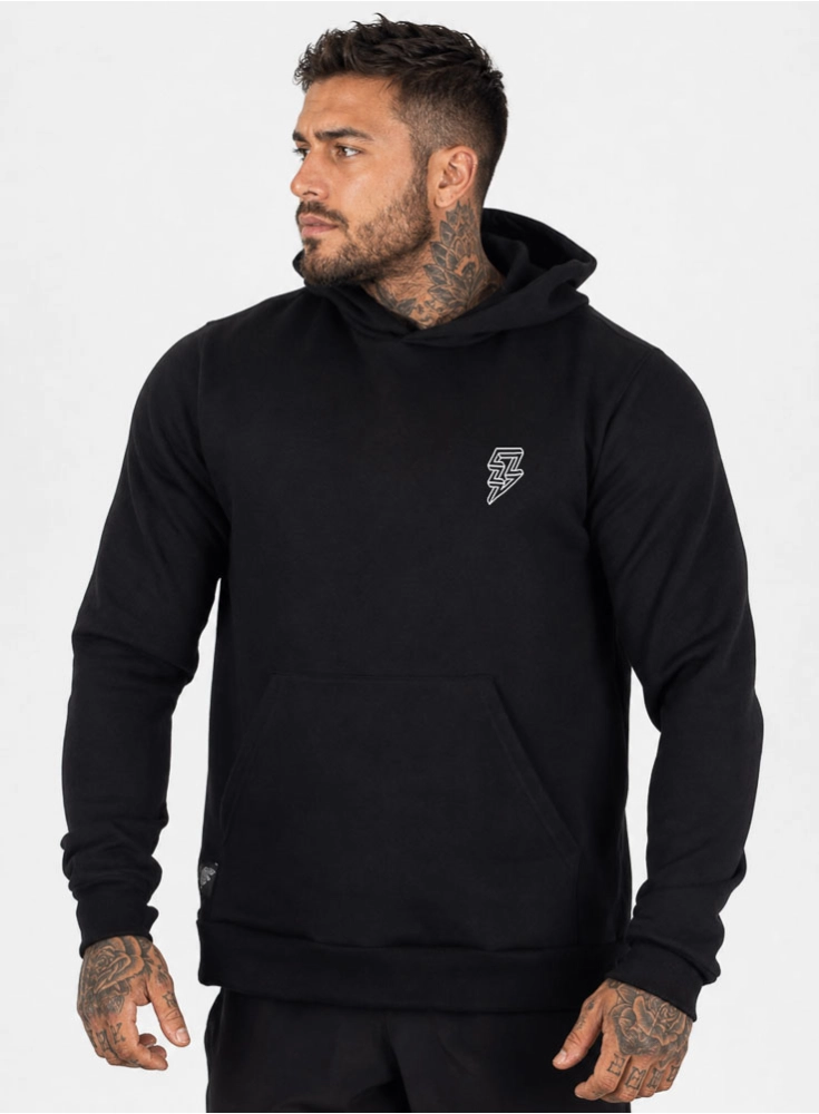 Moletom Crown Capuz Raio Preto Moletom Crown Capuz Raio Preto