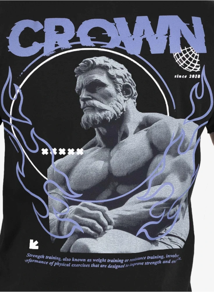 Camiseta Oversized Preta Greek