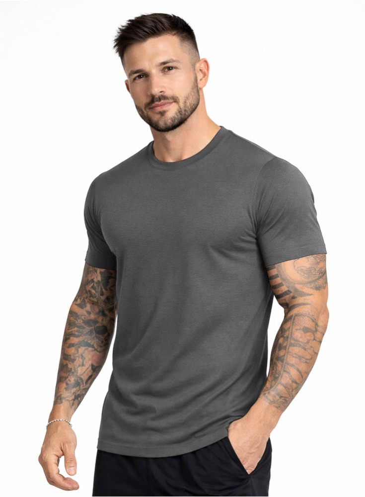 Camiseta Crown Tech Modal Grafite Camiseta Crown Tech Modal Grafite