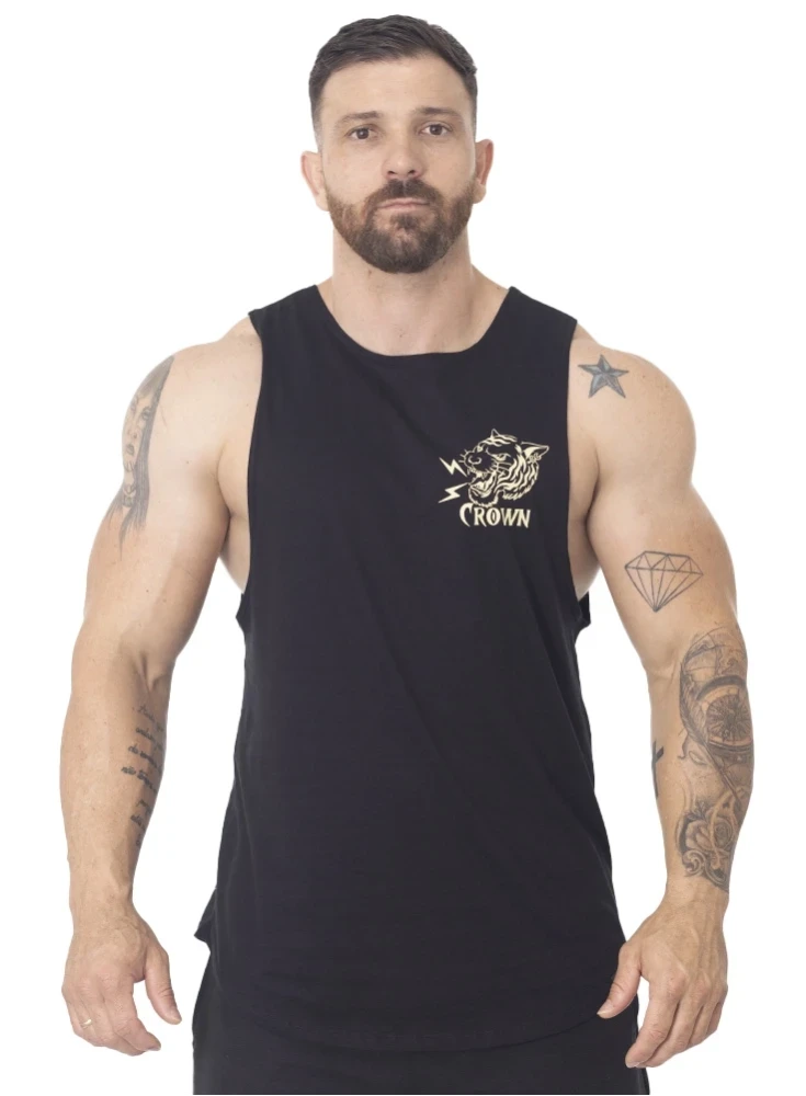 Regata Crown Tank Tigre  Preto 