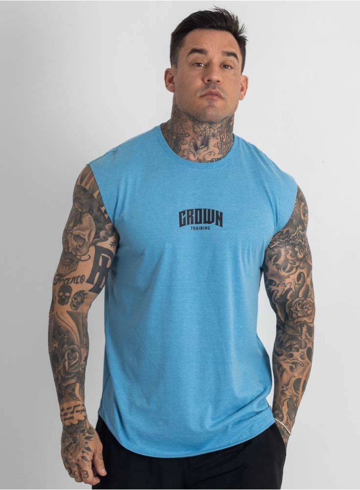 Regata Crown Japonesa Pace Mescla Azul Regata Crown Japonesa Pace Mescla Azul