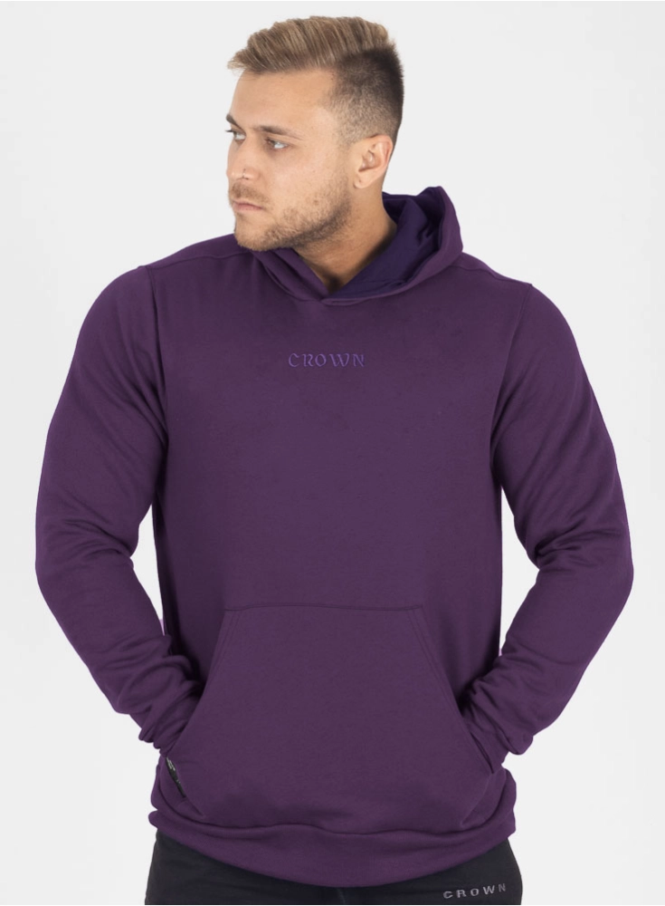 Moletom Crown Capuz Bordado Roxo Moletom Crown Capuz Bordado Roxo