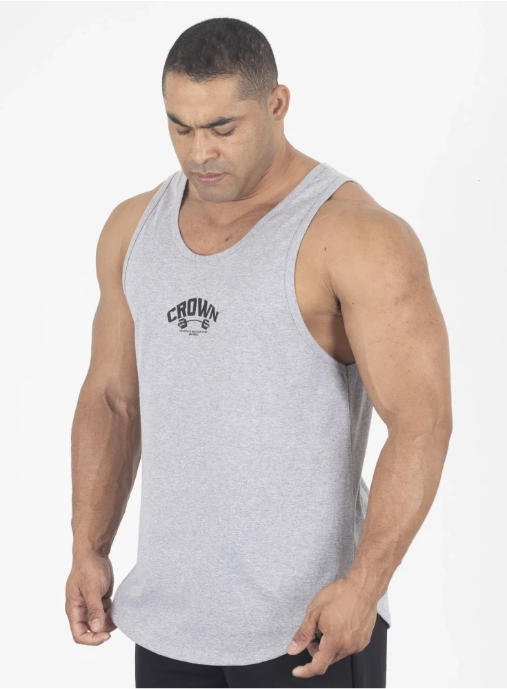 Regata Masculina Cinza Dumbbell Crown Training 