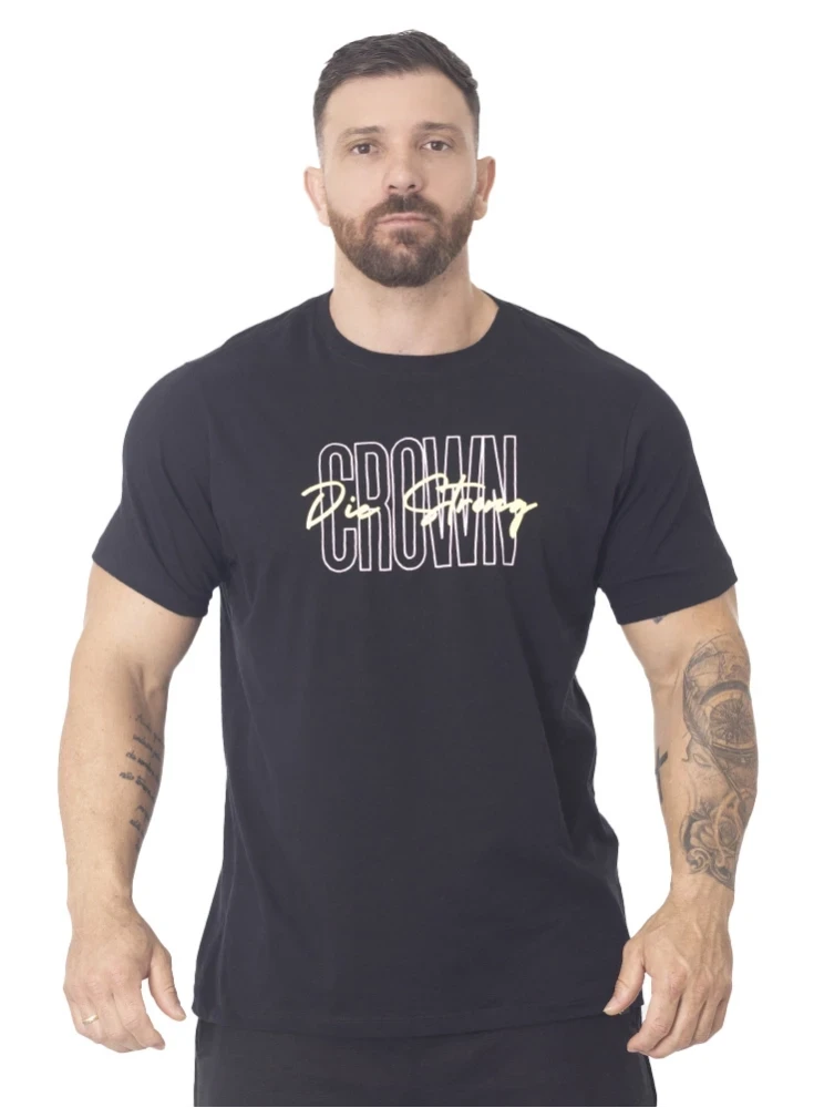 Camiseta Crown Training  Strong  Preto 