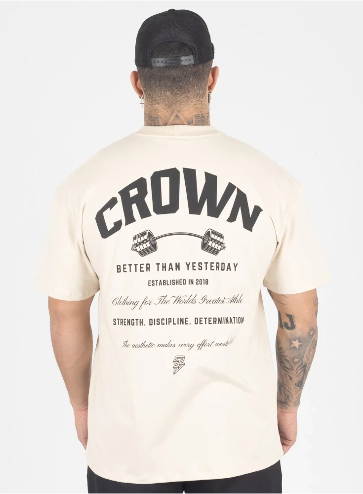 Camiseta Oversized Dumbbell  Creme 
