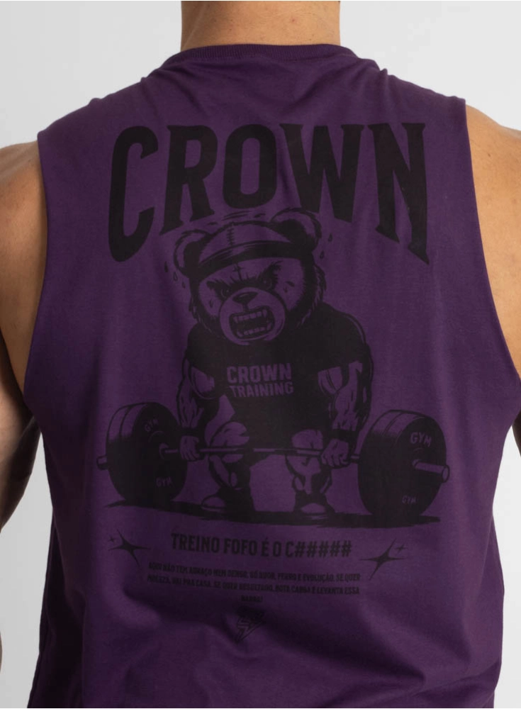 Regata Crown New Tank Treino Fofo Roxa