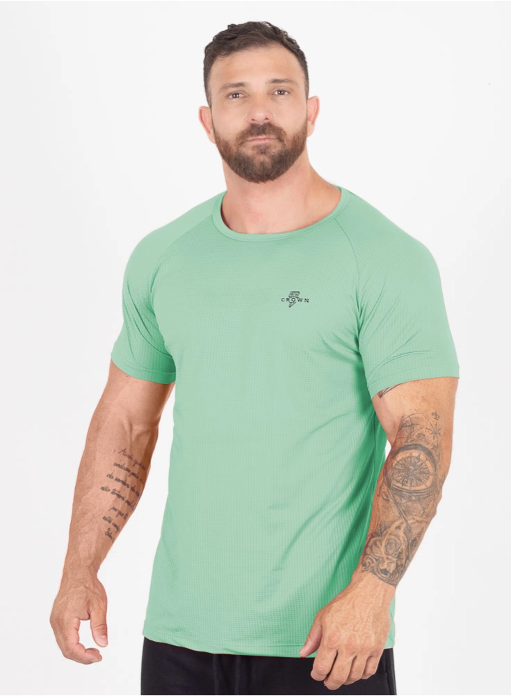 Camiseta Crown Dry Fit ice Blaze reps Verde Menta