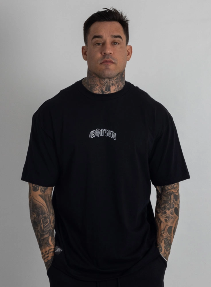 Camiseta Oversized Deuses H&eacute;rcules Preta