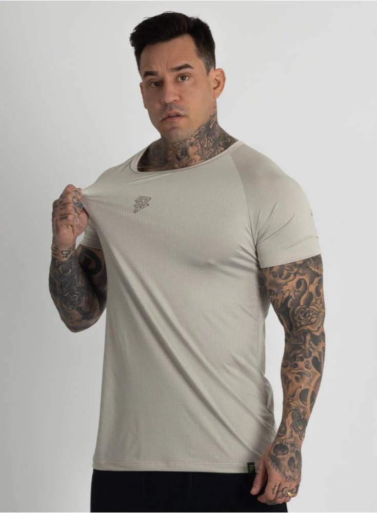 Camiseta Crown Dry Fit ice Logo Chalk