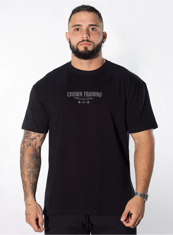 Camiseta Oversized Viciado no Pump Preta