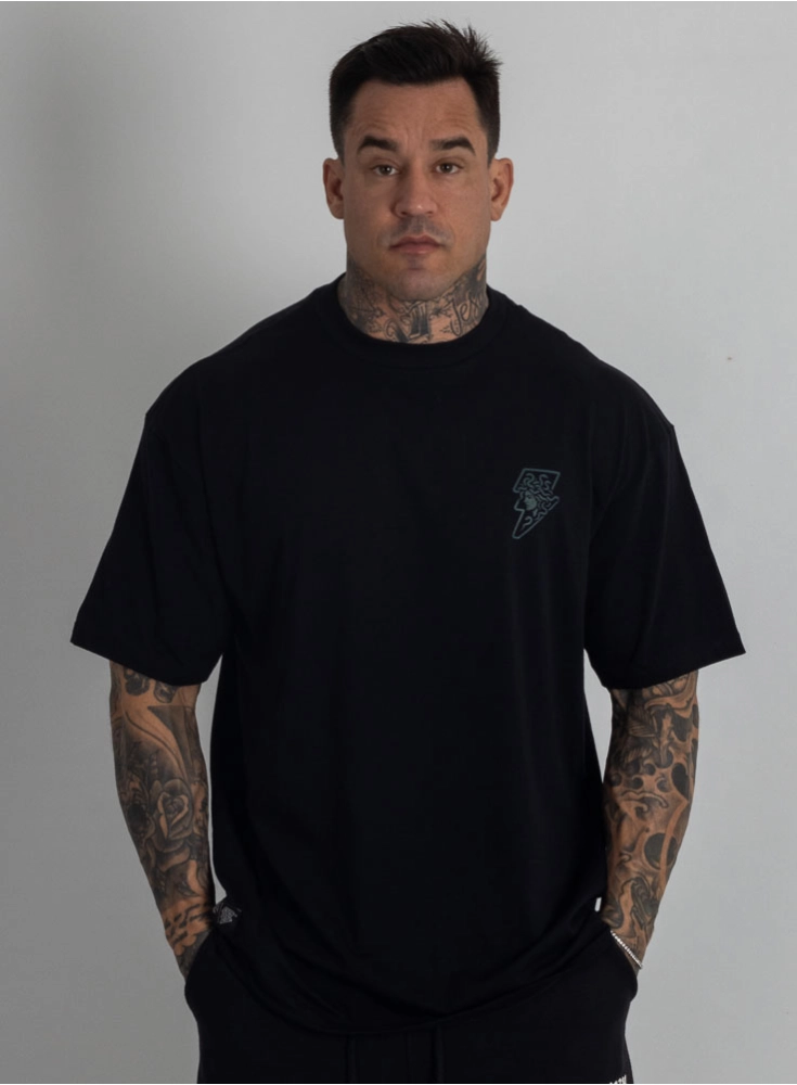 Camiseta Oversized Deuses Medusa Preta
