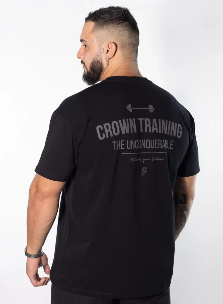 Camiseta Oversized Viciado no Pump Preta