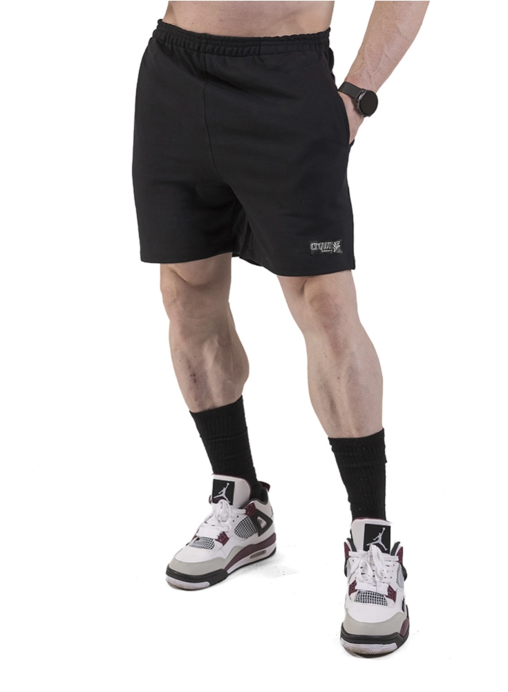 Bermuda de Moletom Crown Curta Preta Bermuda de Moletom Crown Curta Preta