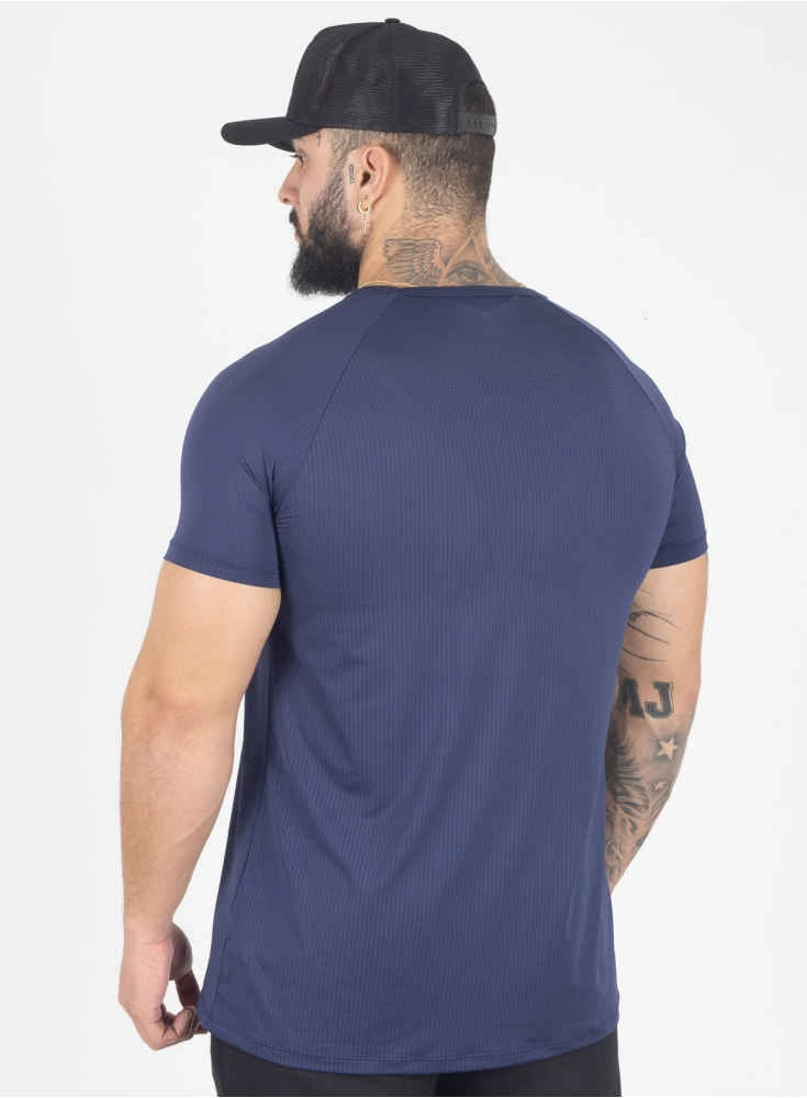 Camiseta Crown Dry Fit ice Raio Azul Marinho